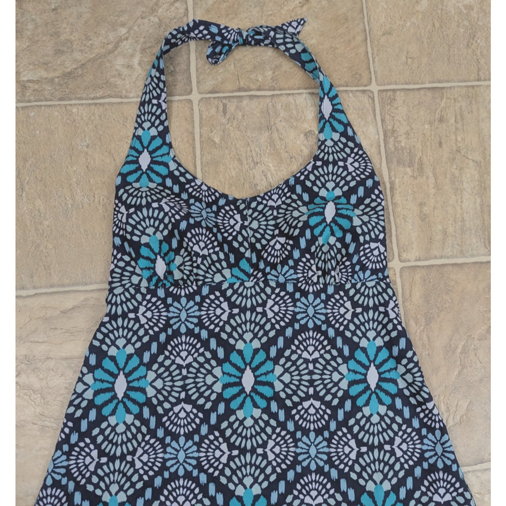 Columbia PFG sz XS Halter Dress multi color thin lightweight ties at neck 3607 - Picture 2 of 7